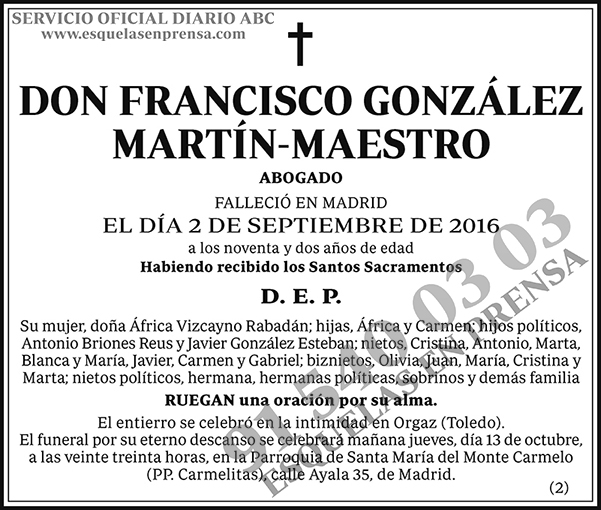 Francisco González Martín-Maestro